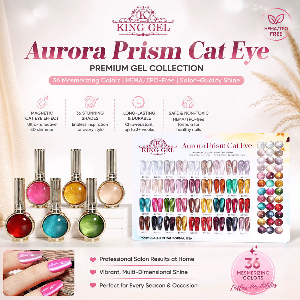KingGel Aurora Prism Cat Eye shades 25–60