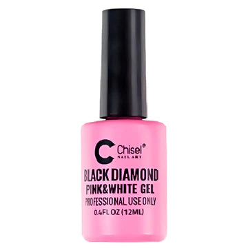 Chisel Black Diamond Pink & White Gel Top Coat