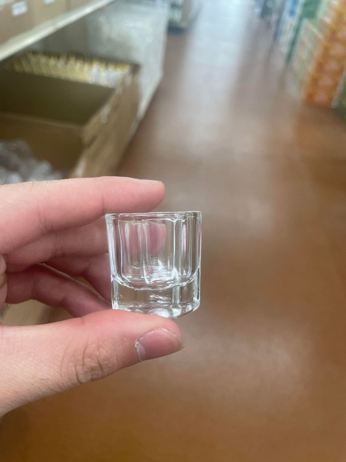 Empty Glass Liquid Cups & Powder Jars