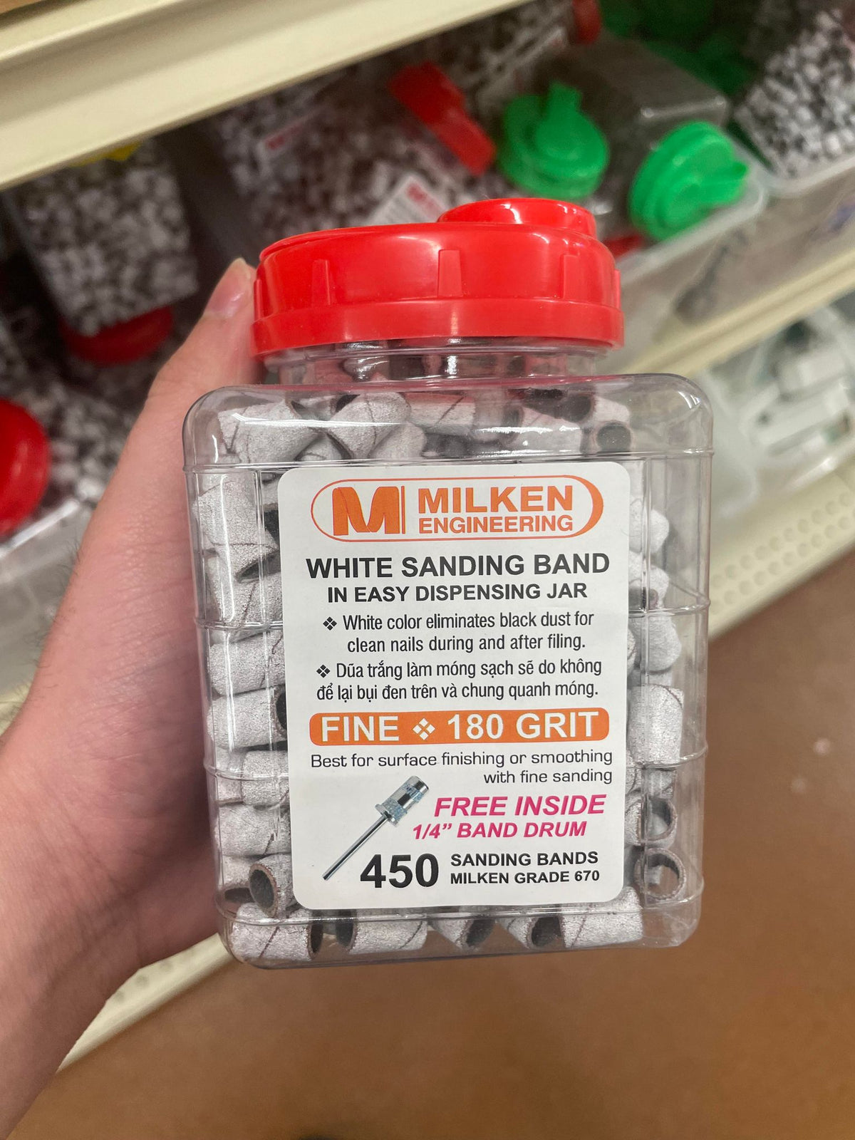 Nail Drill Sanding Bands - Grit & Pack Options