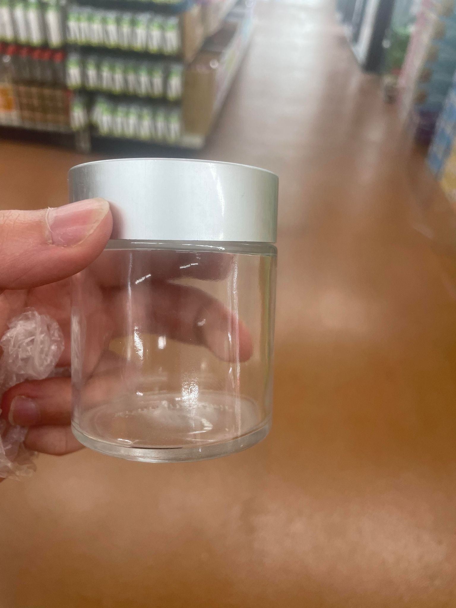 Empty Glass Jar, liquid Jar with Lid