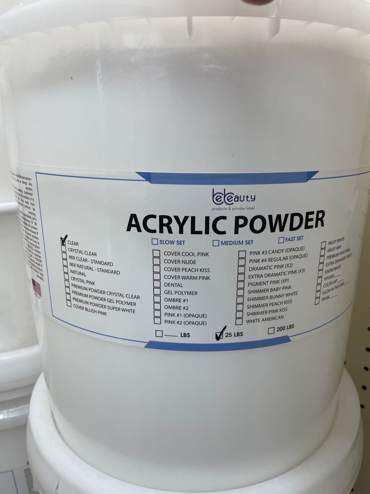 Acrylic Powder BeBeauty 25 ibs