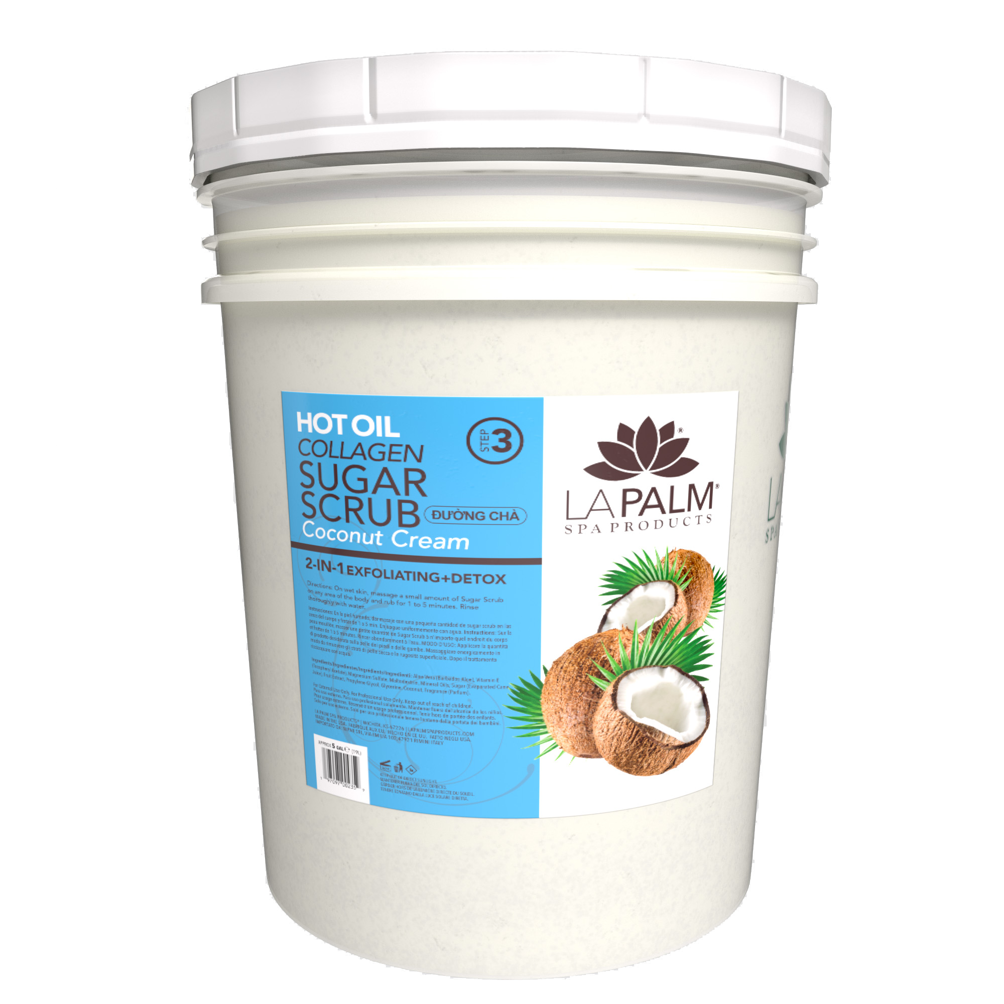 LaPalm Hot Oil Sugar Scrub Bucket (5 gallons)