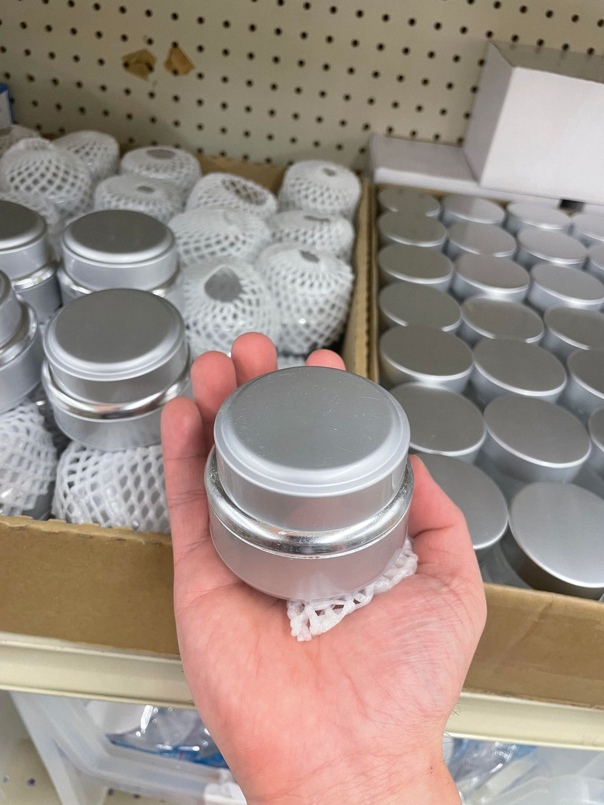 Empty Glass Liquid Cups & Powder Jars