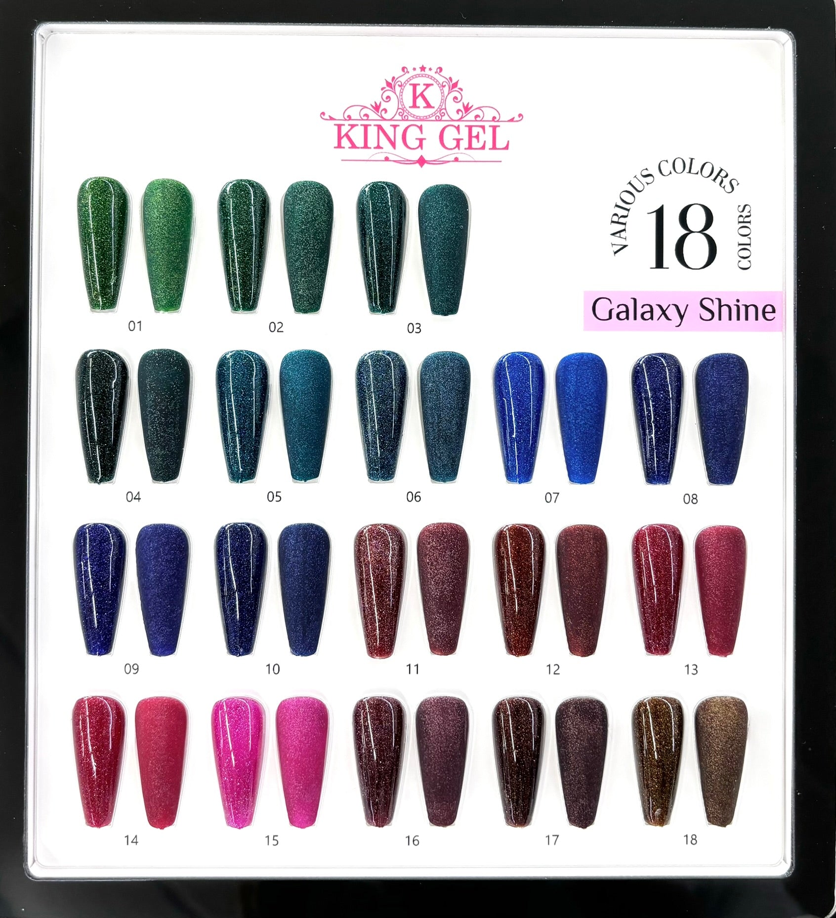 18 Colors Galaxy Shine Collection - KingGel Brand