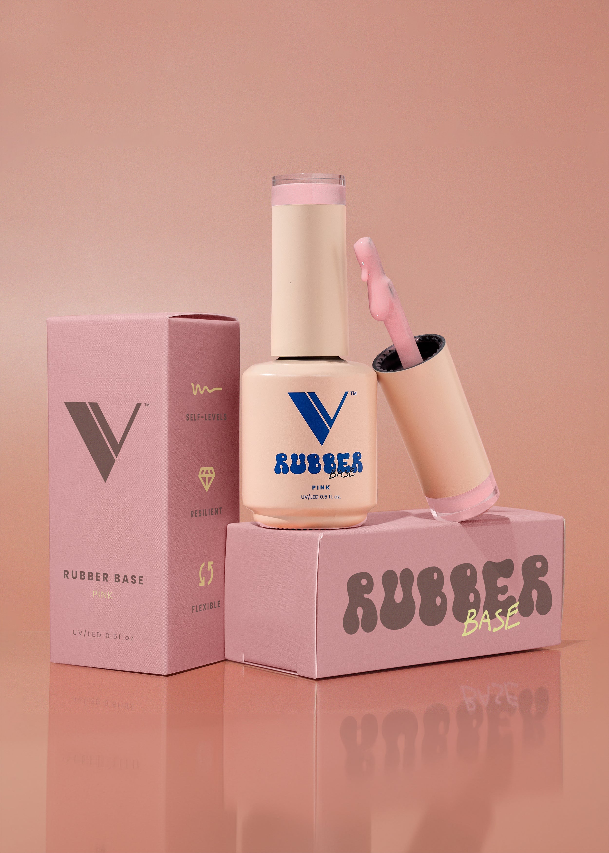 V Beauty Pure Rubber Base Gel - 24 Colors - #6 - Pink