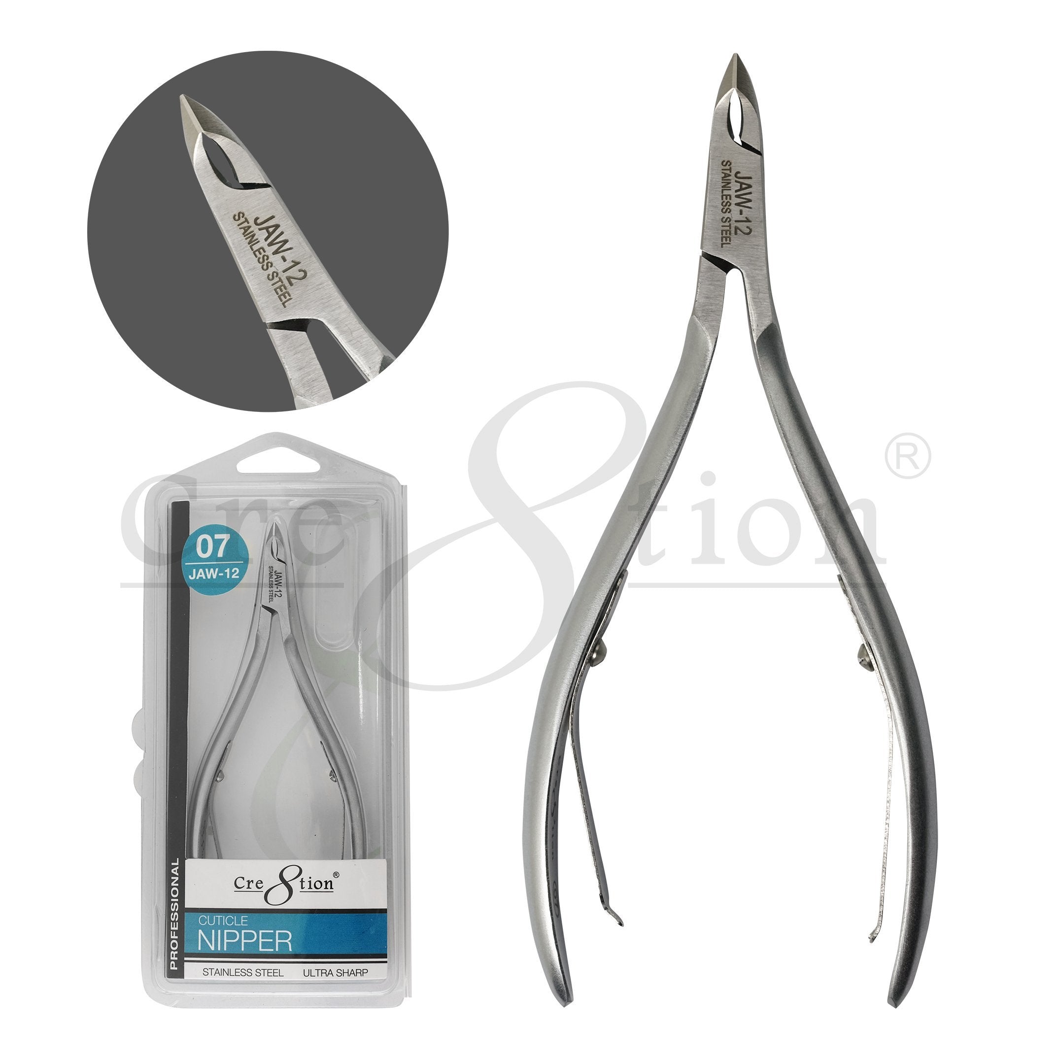 Cre8tion Stainless Steel Cuticle Nippers 07 - jaw #12 shown