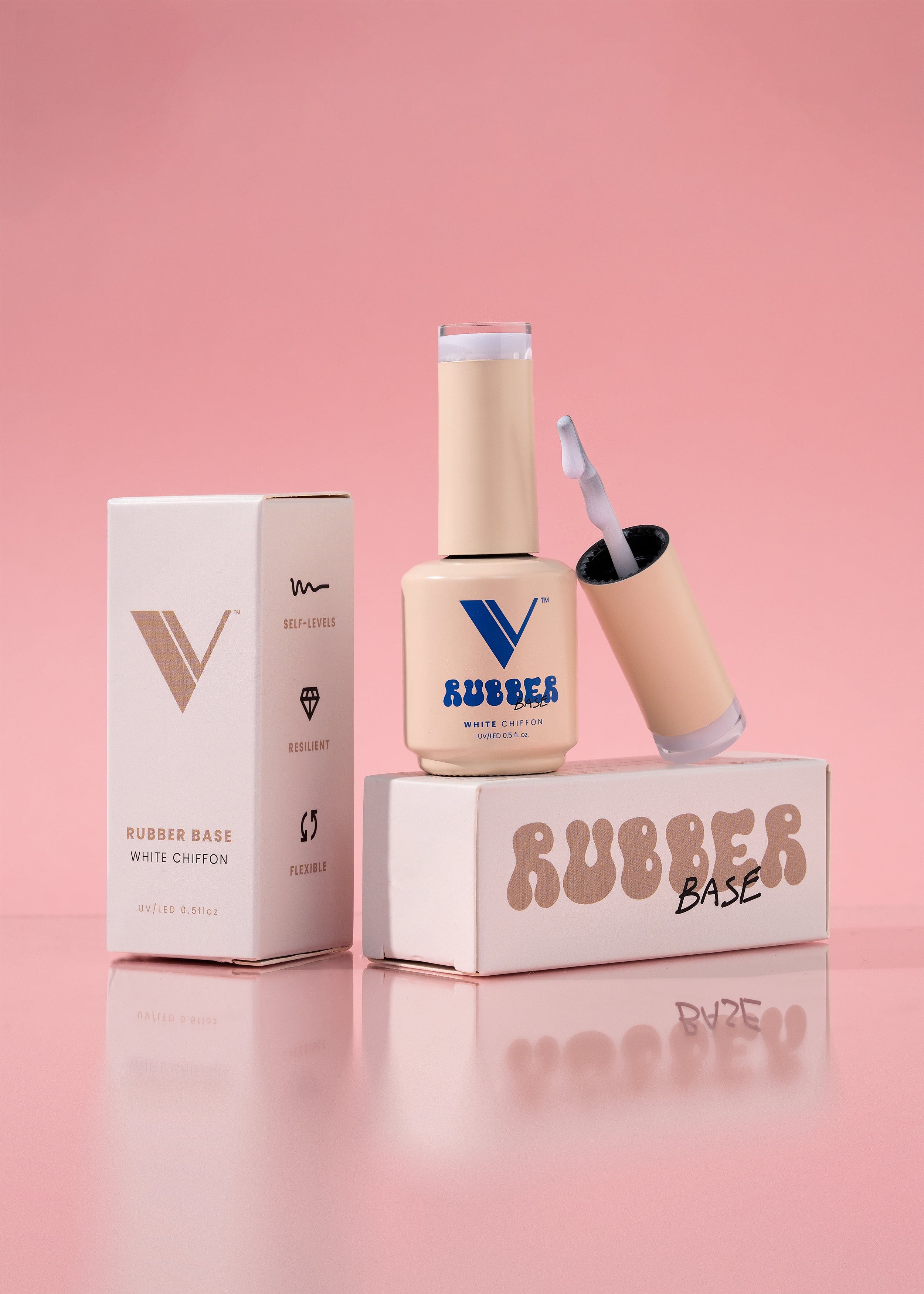 V Beauty Pure Rubber Base Gel - 24 Colors - #7 - White Chiffon