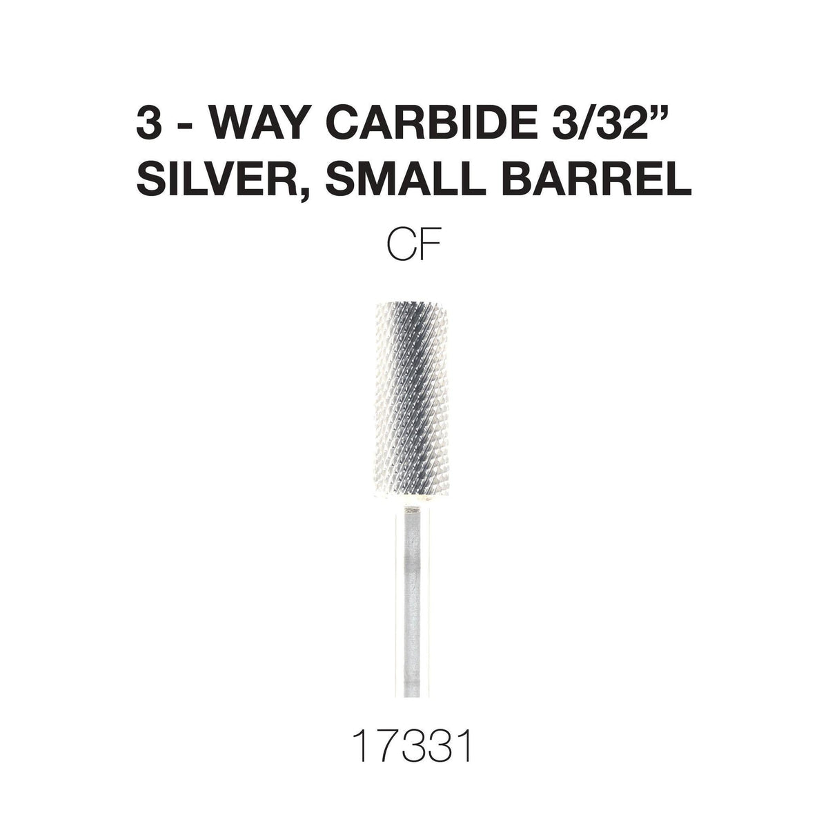 Cre8tion 3-Way Carbide Small Barrel Bit - Silver, CF