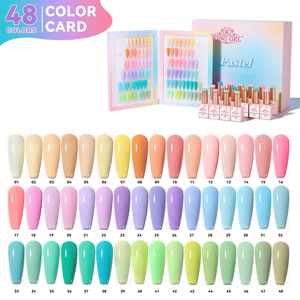 KingGel Gel Color Pastel Collection 1-48