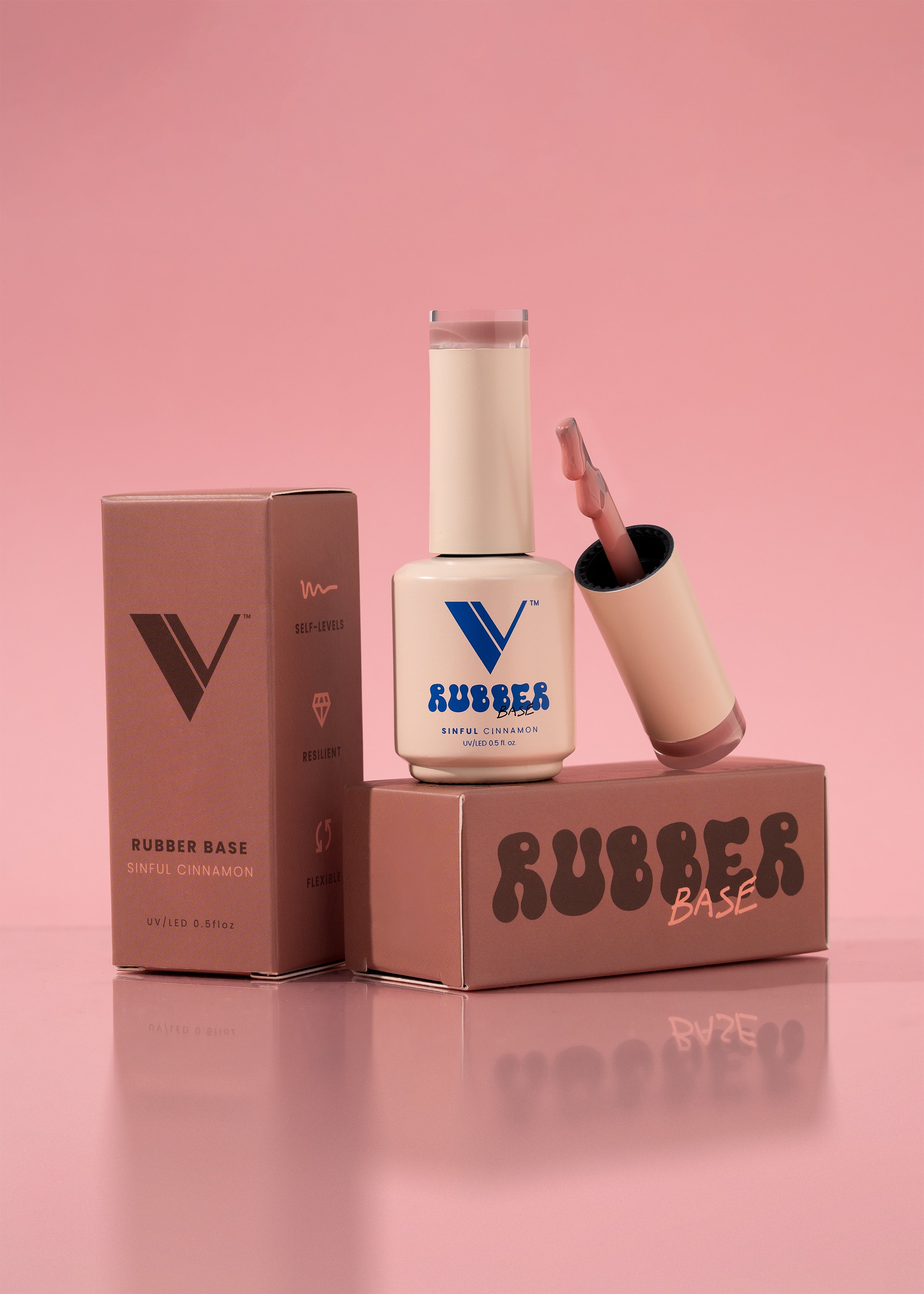 V Beauty Pure Rubber Base Gel - 24 Colors - #11 - Sinful Cinnamon