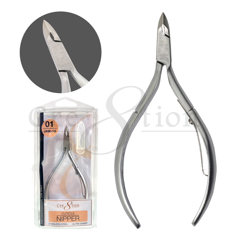 Cre8tion Stainless Steel Cuticle Nippers 01 - jaw #16 shown