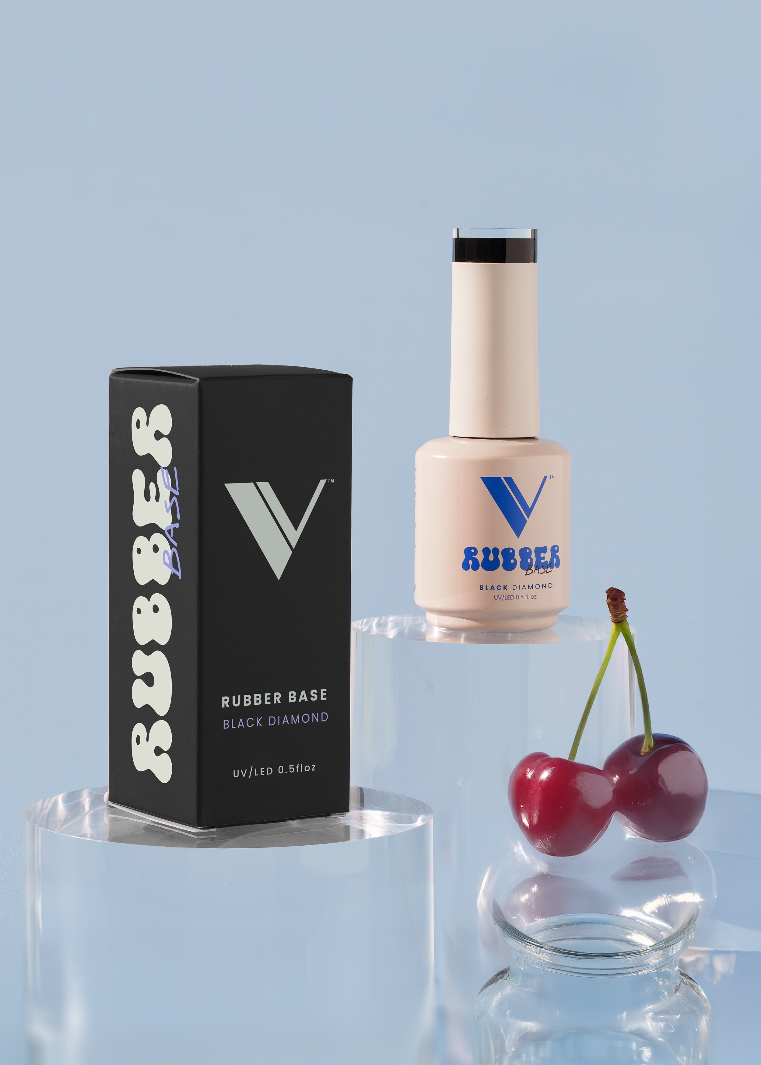 V Beauty Pure Rubber Base Gel - 24 Colors - #18 - Black Diamond