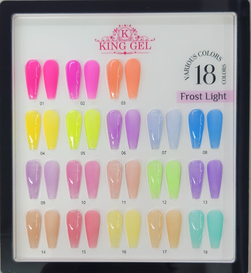 18 Colors Frost Light Collection - KingGel Brand