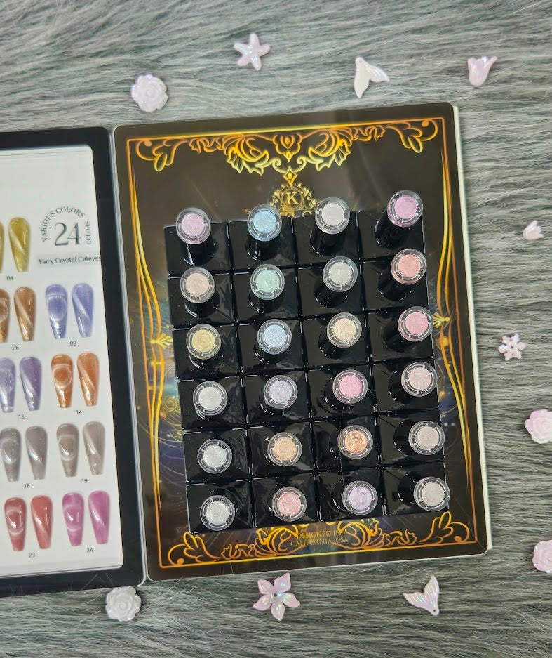 24 colors Fairy Crystal Cateyes Collection - KingGel Brand