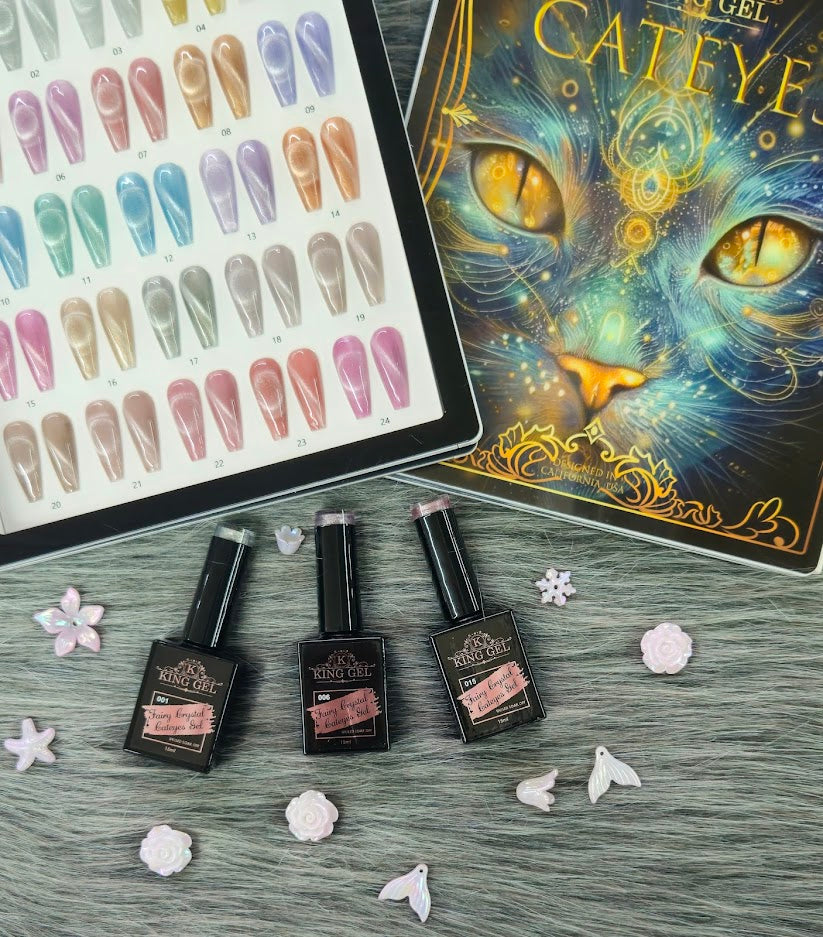 24 colors Fairy Crystal Cateyes Collection - KingGel Brand