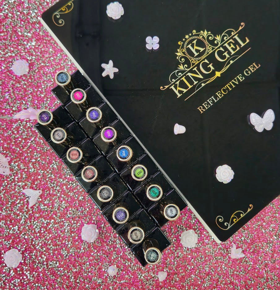 25 colors Reflective Gel Collection - KingGel Brand