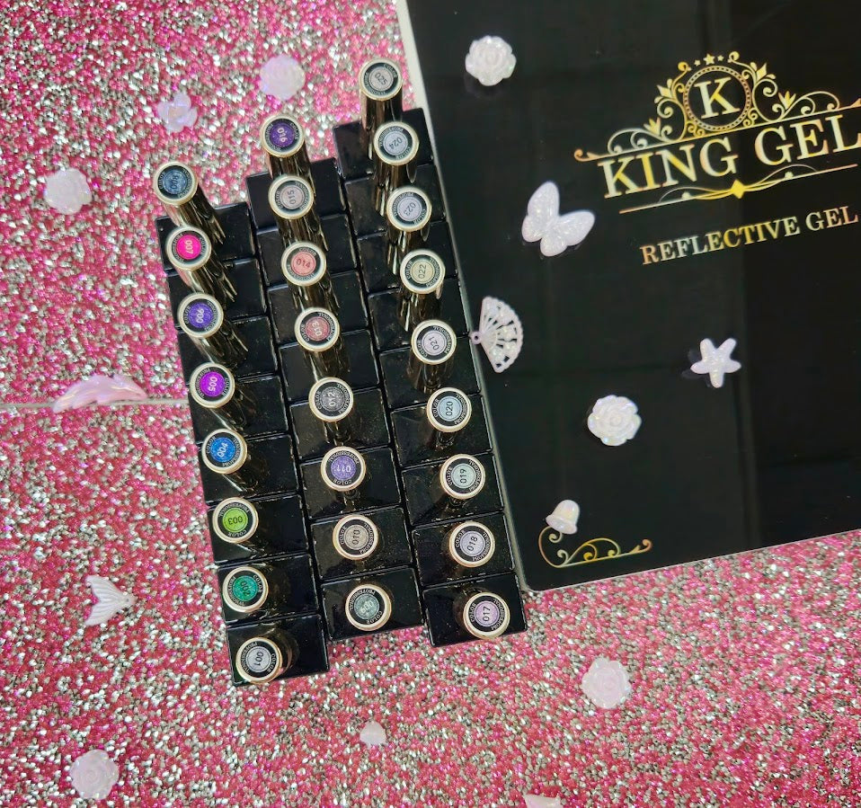 25 colors Reflective Gel Collection - KingGel Brand