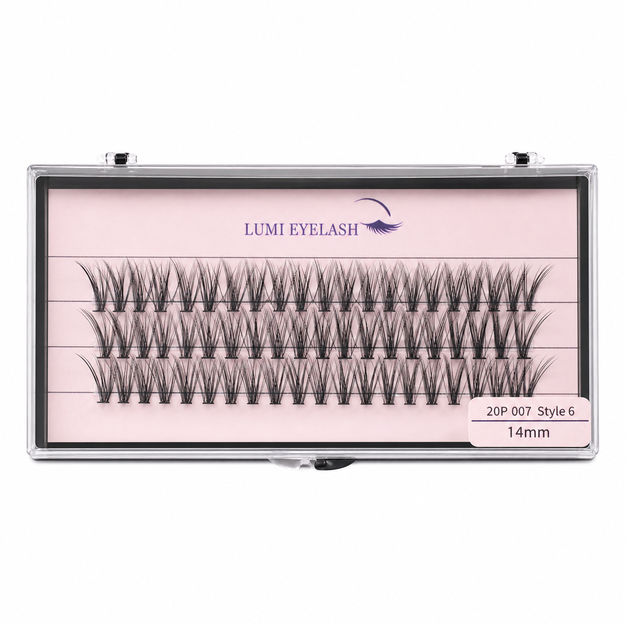 Lumi Eyelashes - 20P 007 (Style 6) - 14mm - horizontal logo-top product photo