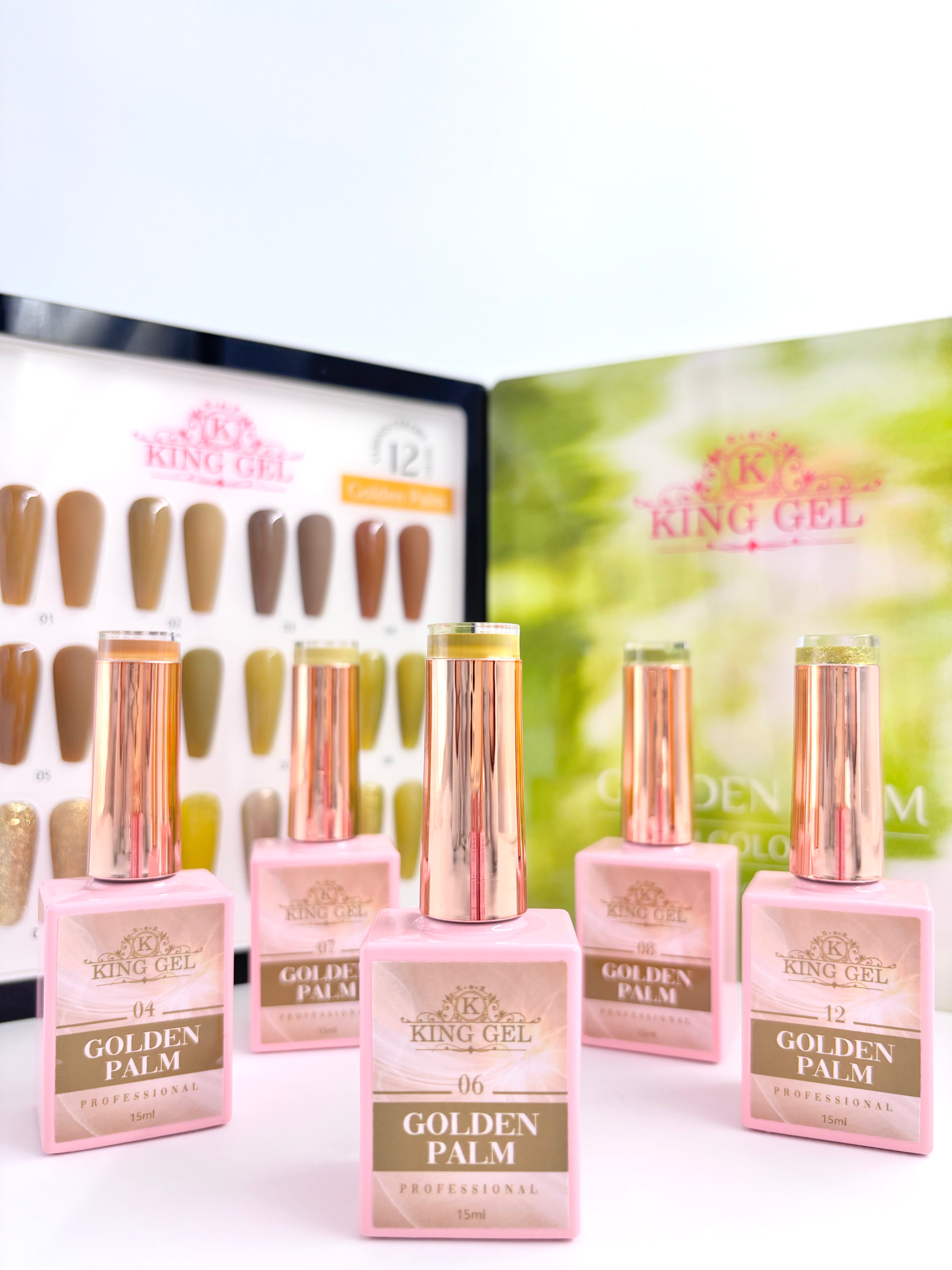 12 Colors Golden Palm Collection - KingGel Brand