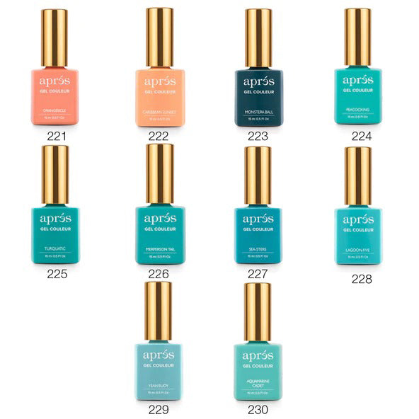 Apres - Gel Couleur (#221 - #230) - HEMA/TPO Free - Pack of 10 colors #221 - #230 at $14.50/pc