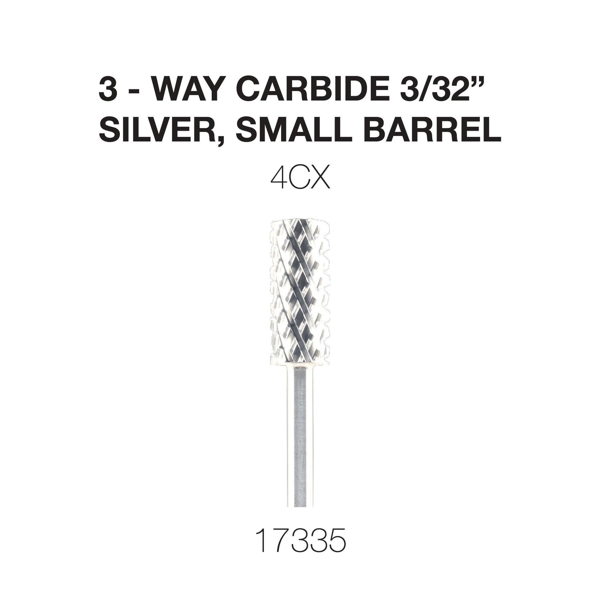 Cre8tion 3-Way Carbide Small Barrel Bit - Silver, 4CX