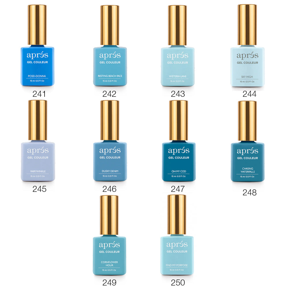 Apres - Gel Couleur (#241 - #250) - HEMA/TPO Free - Pack of 10 colors #241 - #250 at $14.50/pc