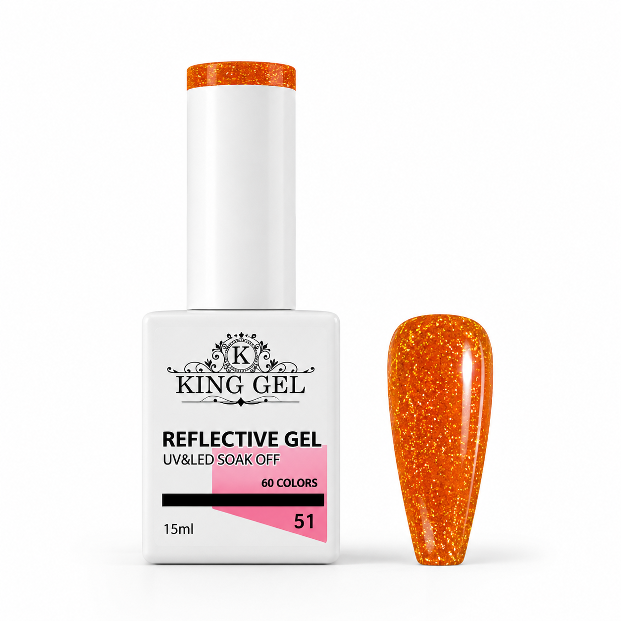 60 colors Reflective gel Collection - KingGel Brand