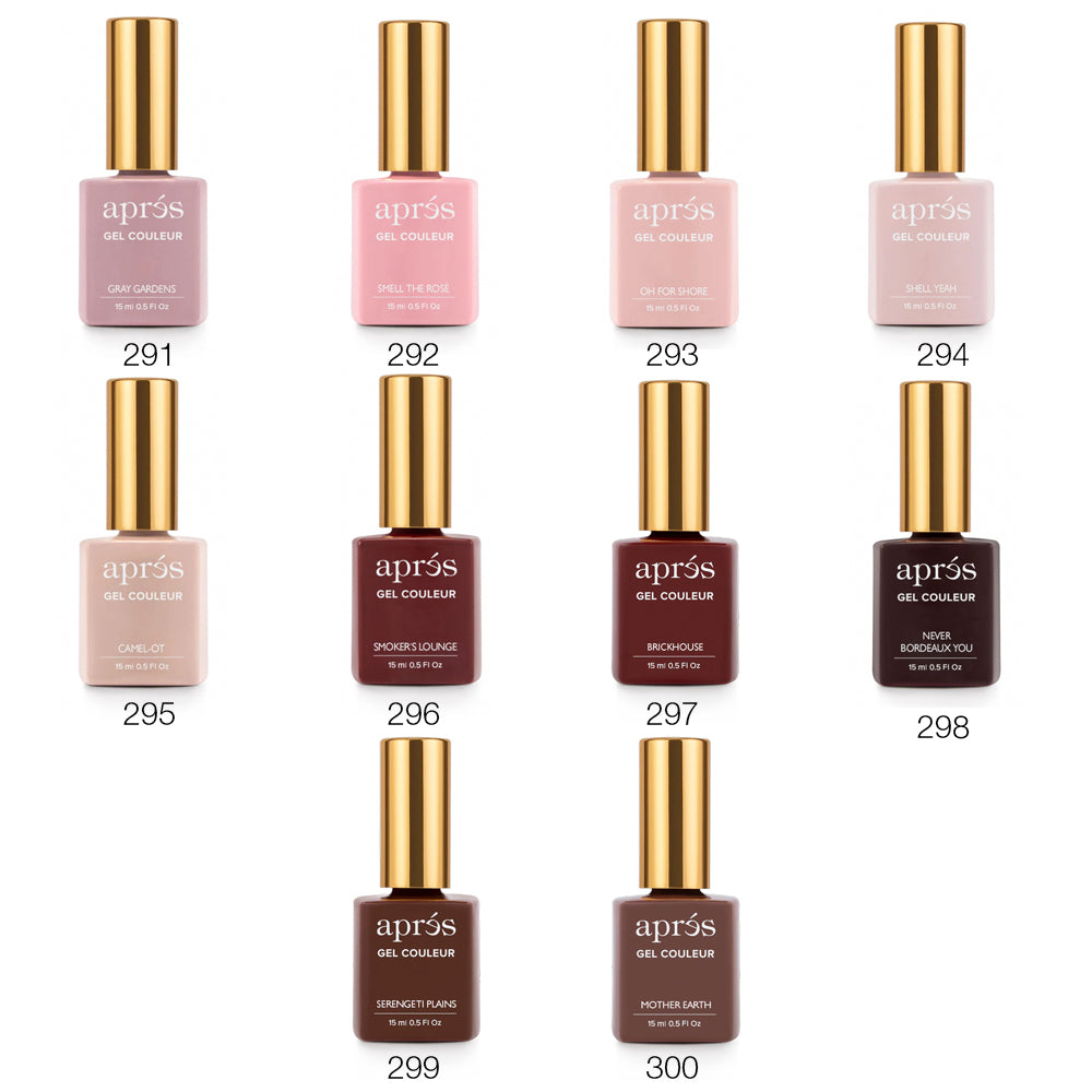 Apres - Gel Couleur (#291 - #300) - HEMA/TPO Free - Pack of 10 colors #291 - #300 at $14.50/pc