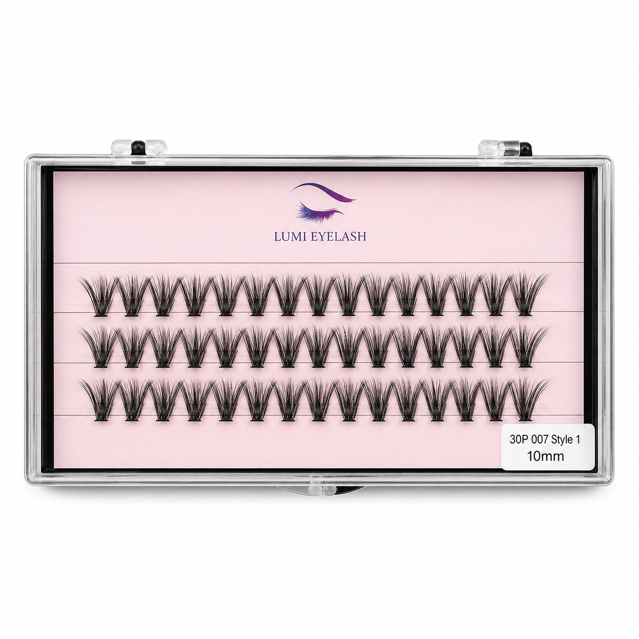 Lumi Eyelashes - 30P 007 (Style 1) - 10mm - horizontal logo-top product photo