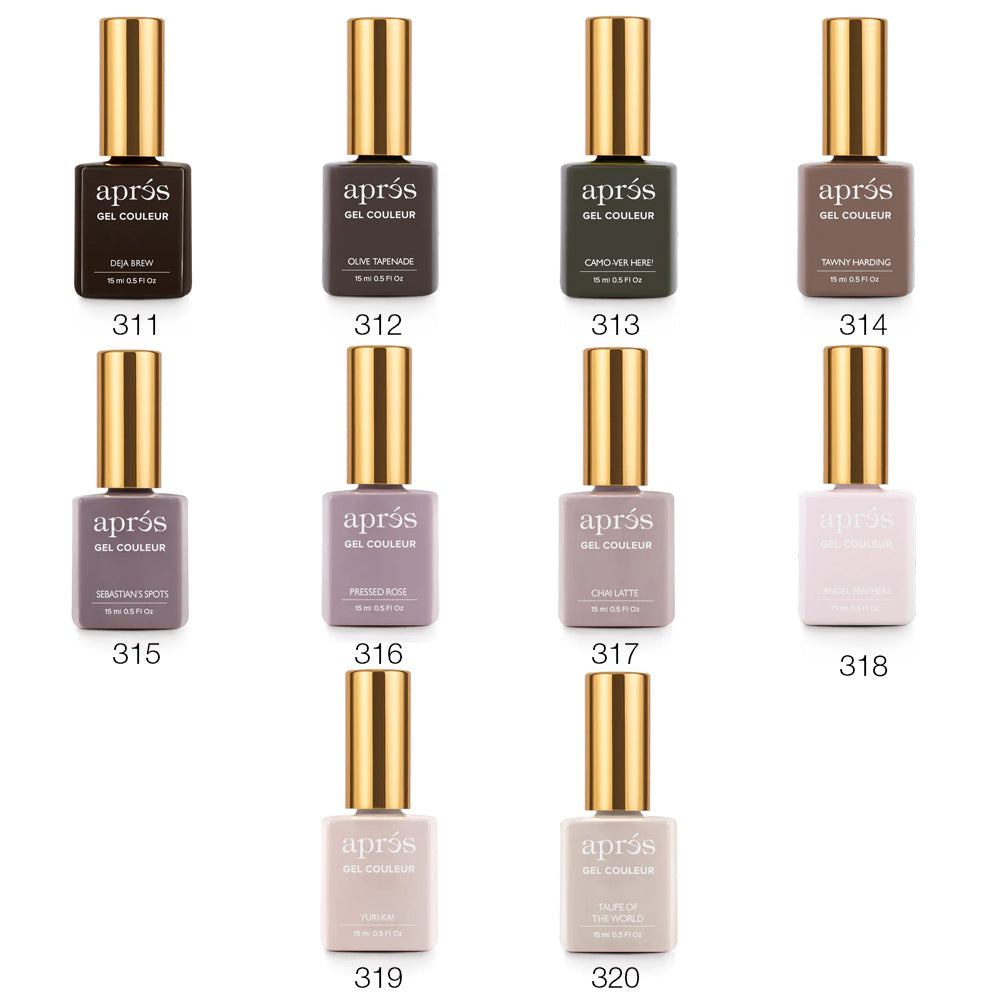 Apres - Gel Couleur (#311 - #320) - HEMA/TPO Free - Pack of 10 colors #311 - #320 at $14.50/pc