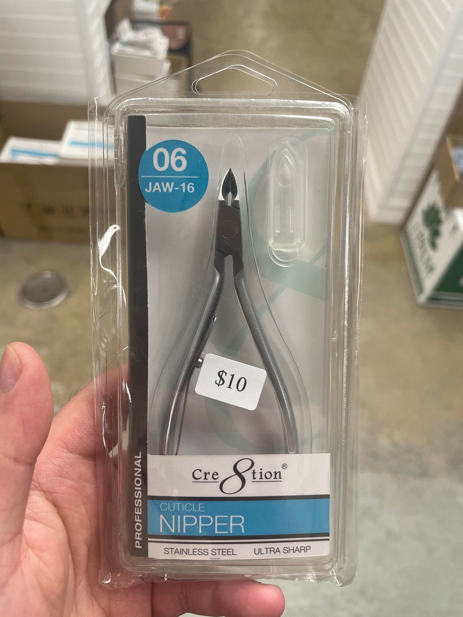 Cre8tion Hard Steel Cuticle Nipper - Jaw 16