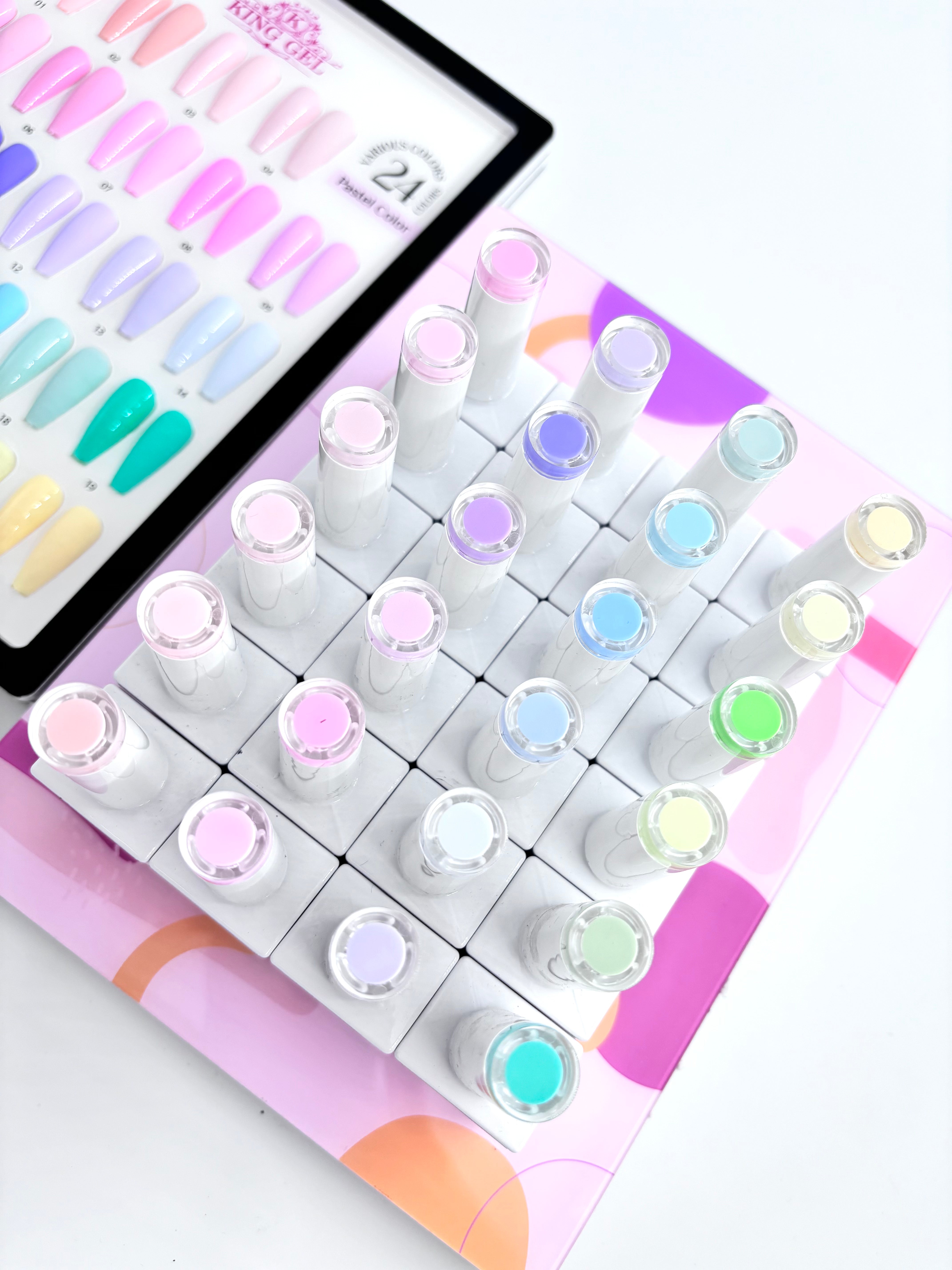 24 colors Pastel Color Collection - KingGel