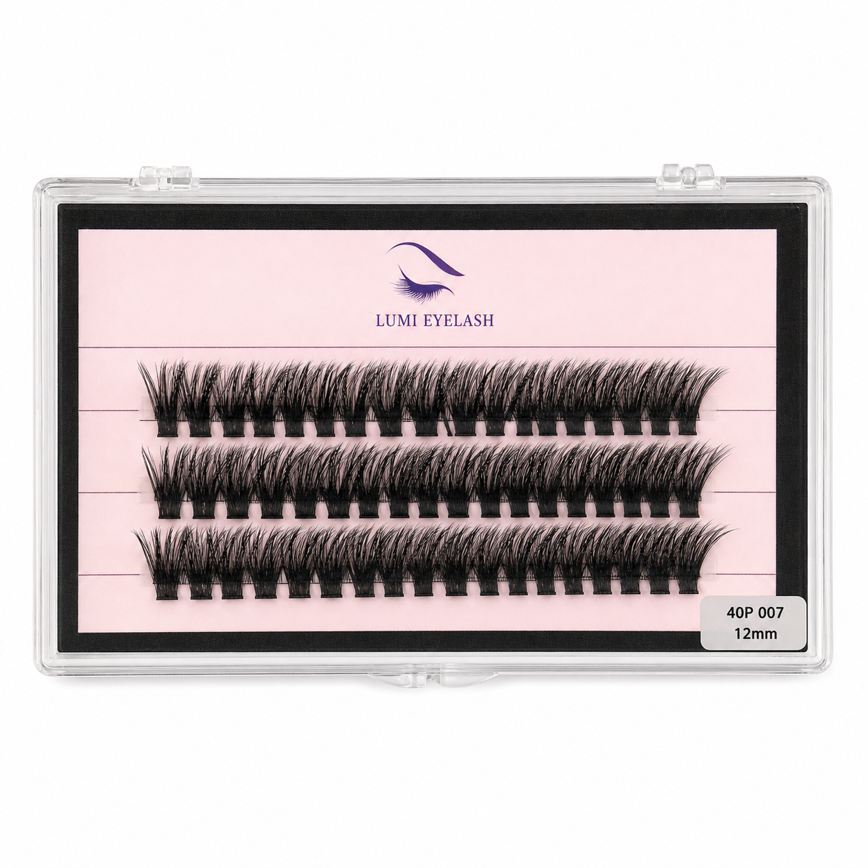 Lumi Eyelashes - 40P 007 - 12mm - horizontal logo-top product photo