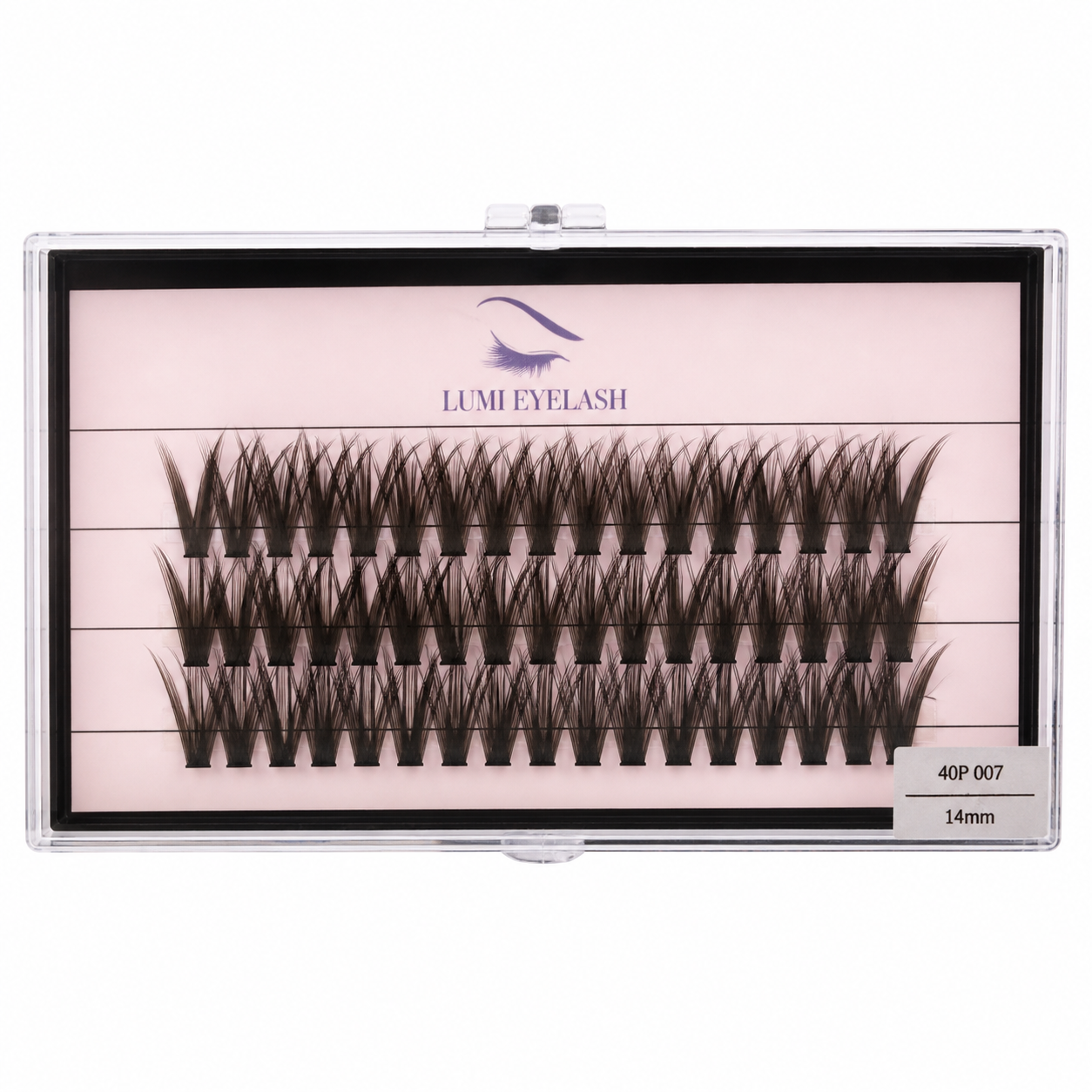 Lumi Eyelashes - 40P 007 - 14mm - horizontal logo-top product photo