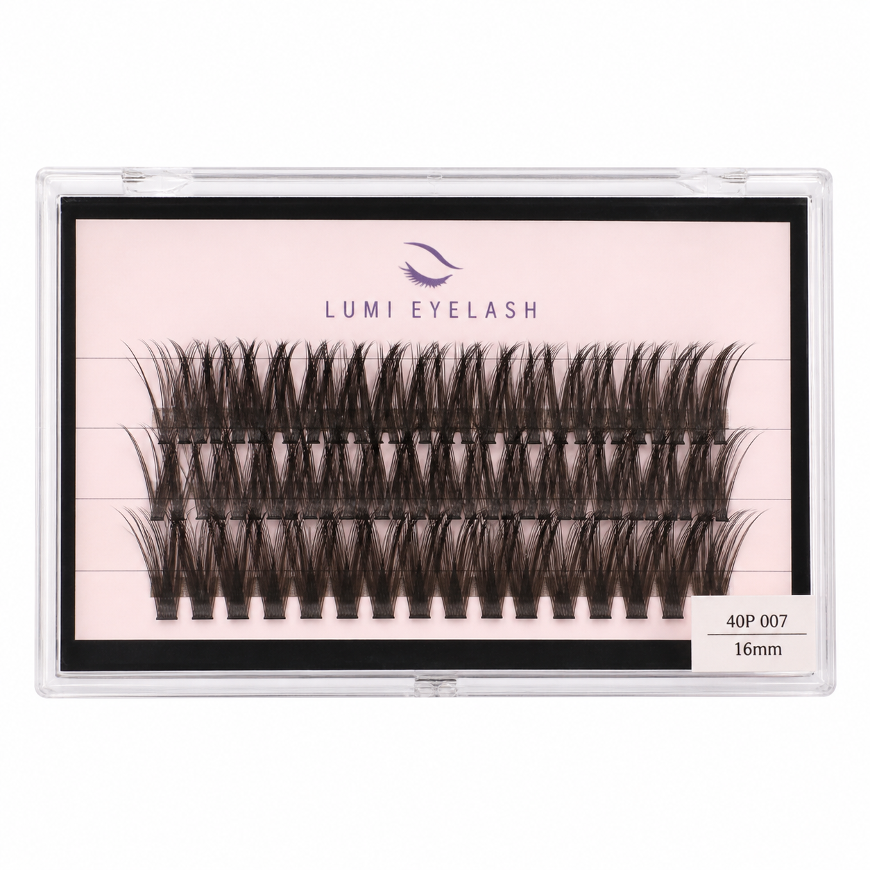 Lumi Eyelashes - 40P 007 - 16mm - horizontal logo-top product photo