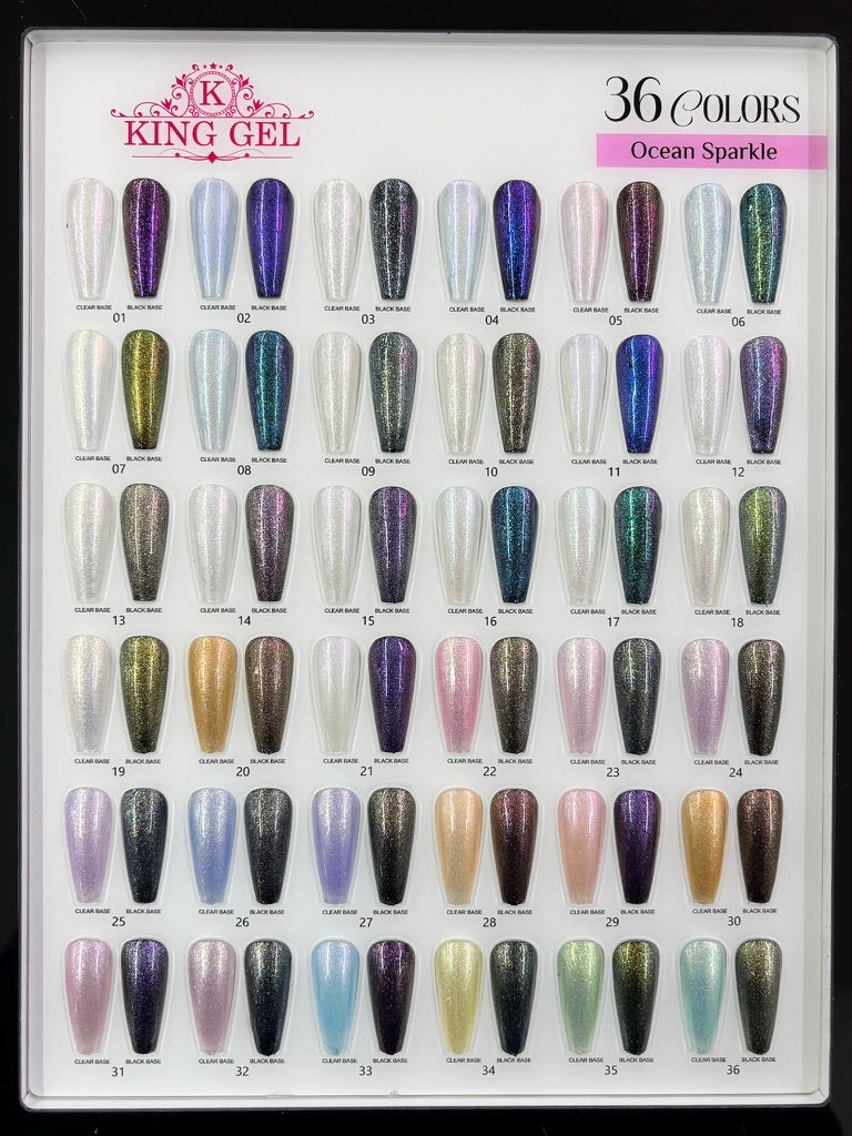36 Colors Ocean Sparkle Gel Collection - KingGel Brand