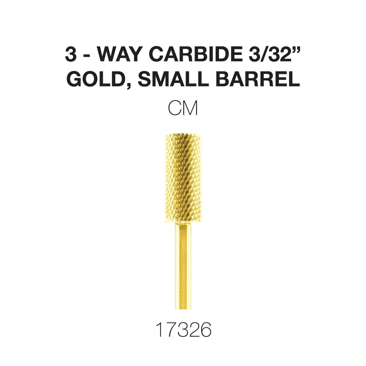 Cre8tion 3-Way Carbide Small Barrel Bit - Gold, CM