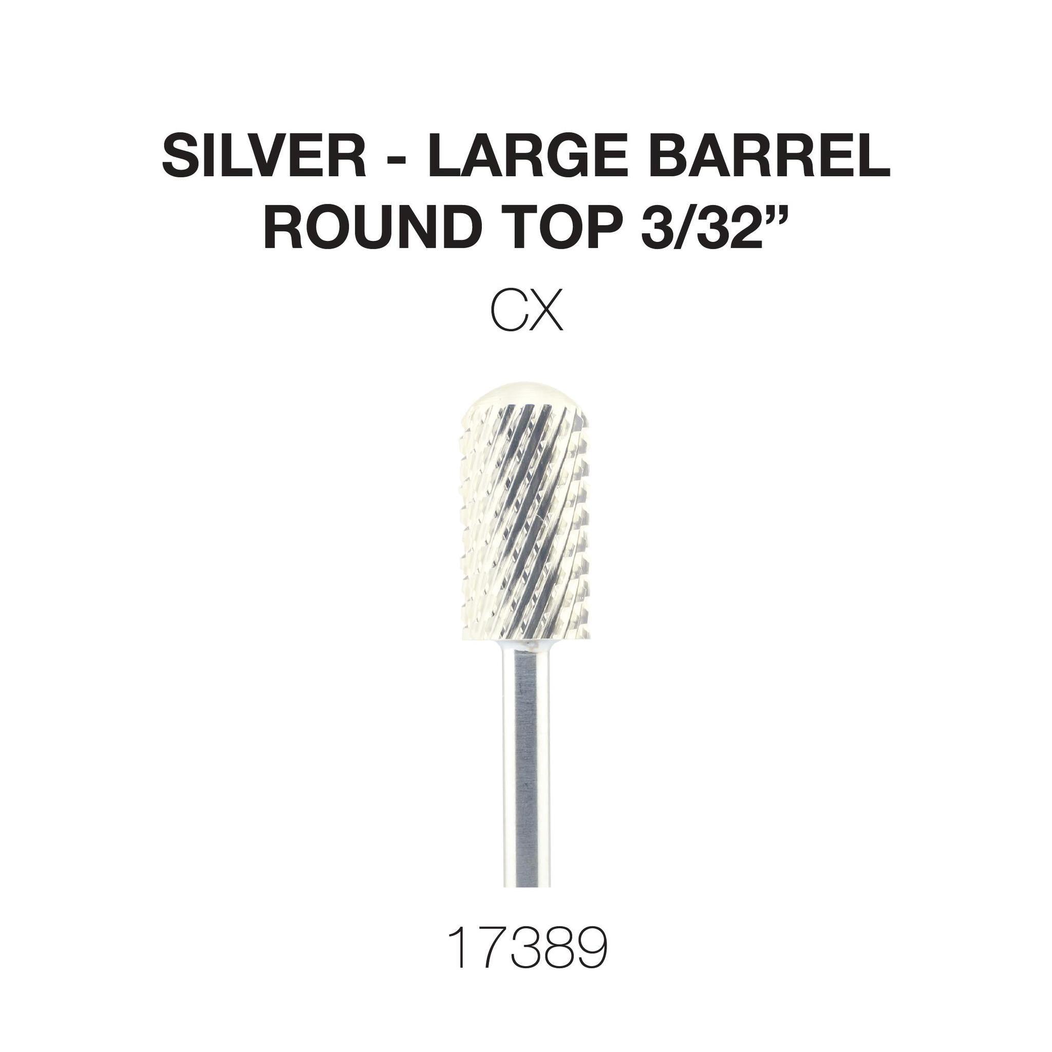 Cre8tion Carbide Large Barrel Round Top Bit - Silver, CX