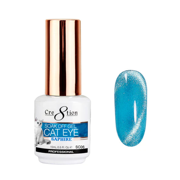 Cre8tion Saphire Cat Eye Gel 1 - 6