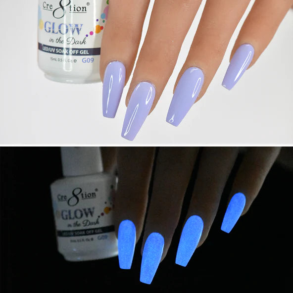 Cre8tion Glow in the Dark Soak Off Gel G01 - G24