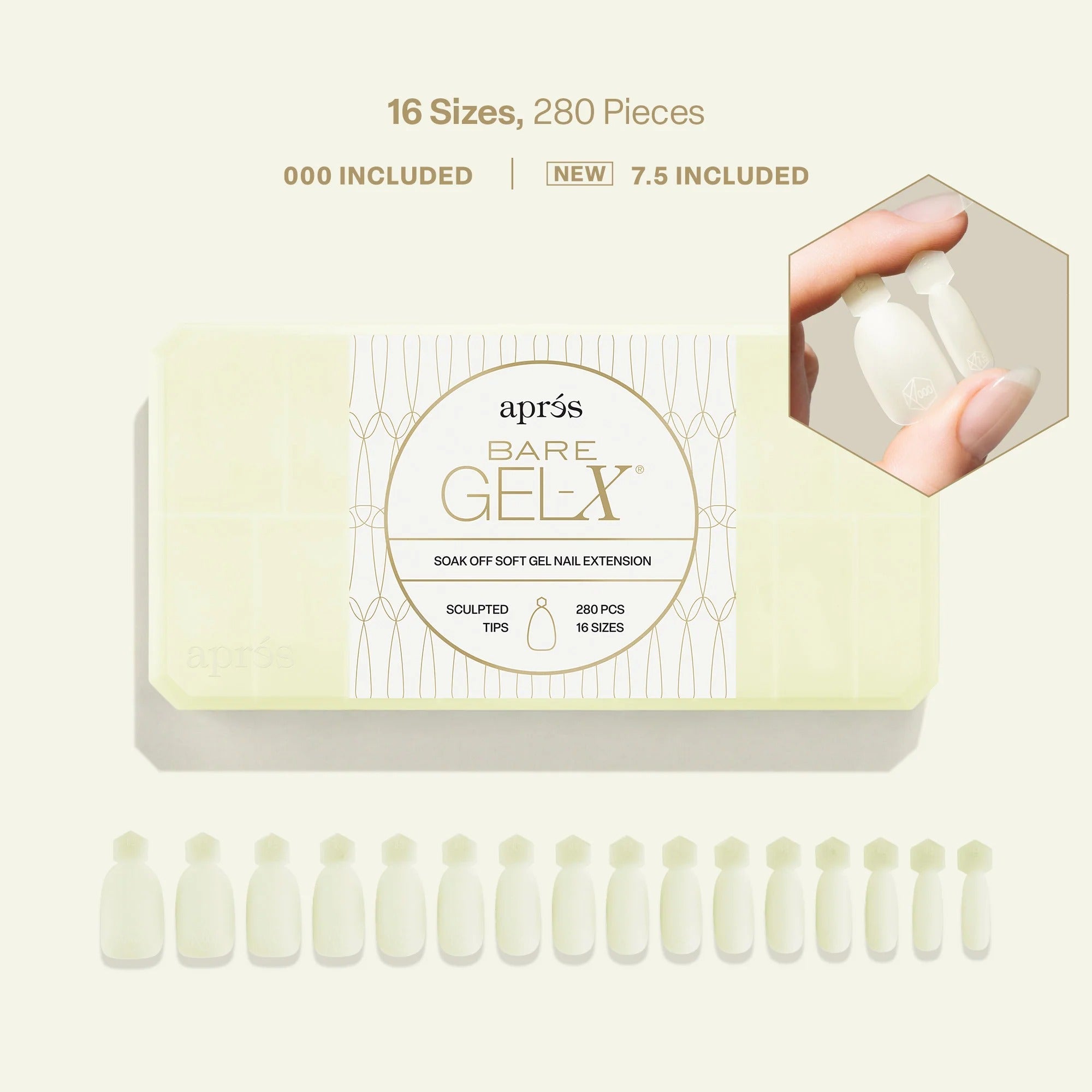 Apres Bare Gel-X Sculpted Box of Tips 280pcs
