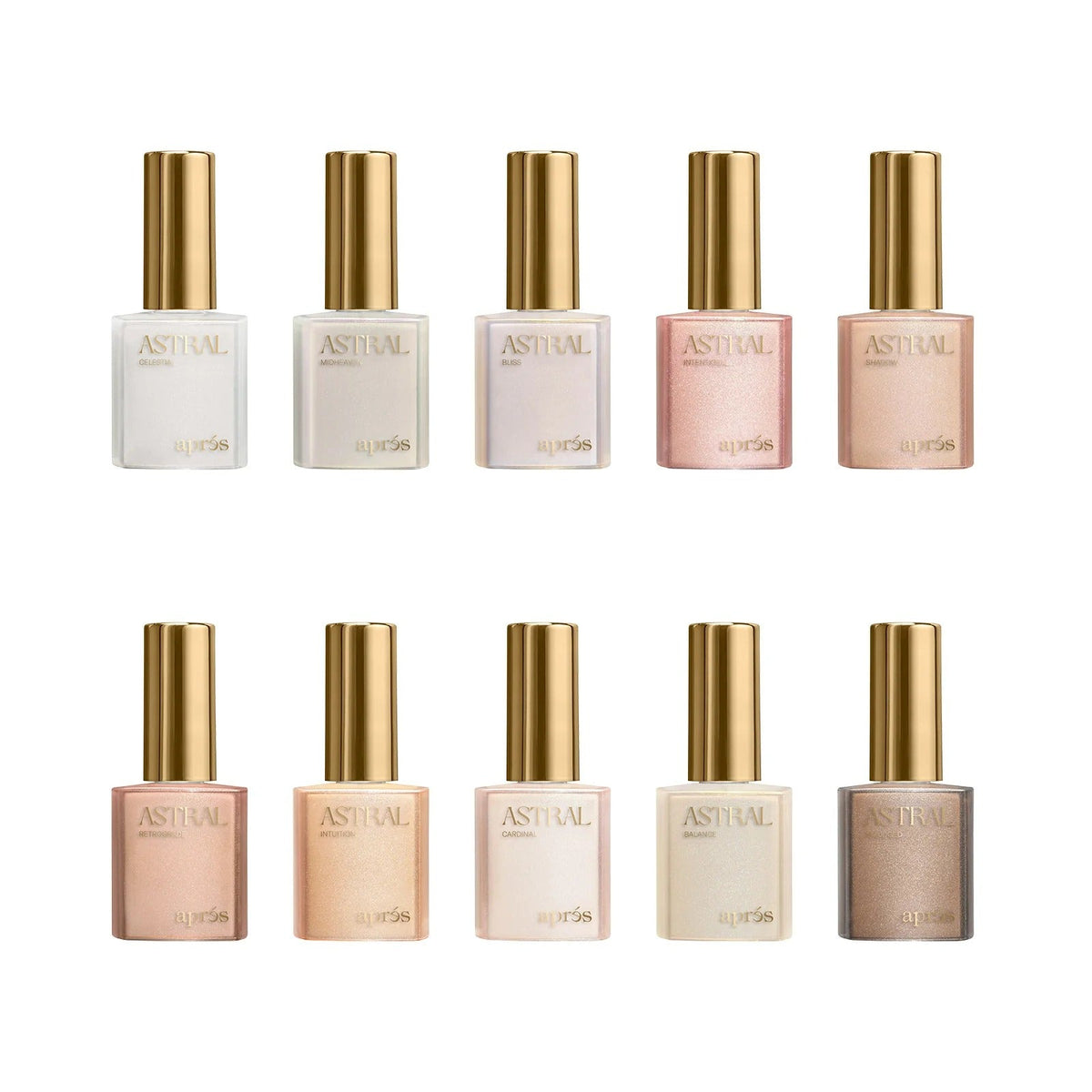 Apres - Astral Gel Couleur - Pearlescent - Pack of 10 colors P01 - P10