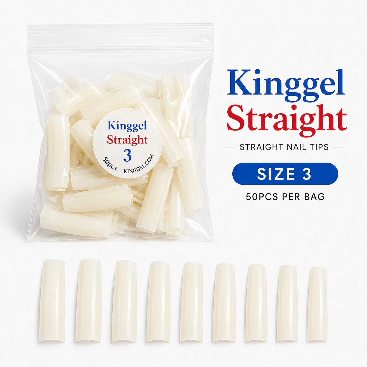Acrylic Nail Tip Straight Shape