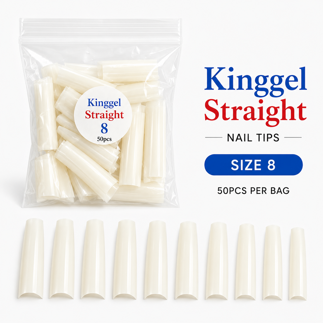 Acrylic Nail Tip Straight Shape