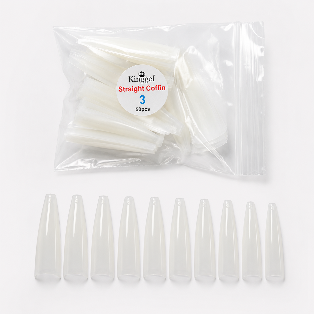 Acrylic Nail Tip Straight Coffin