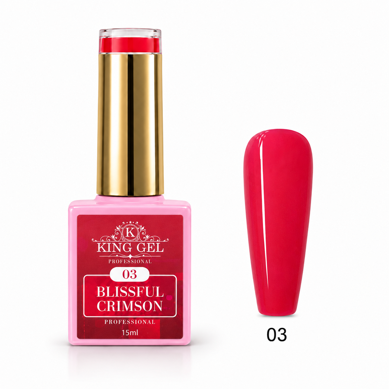 12 Gel Colors Blissful Crimson Collection - KingGel Brand shade 3
