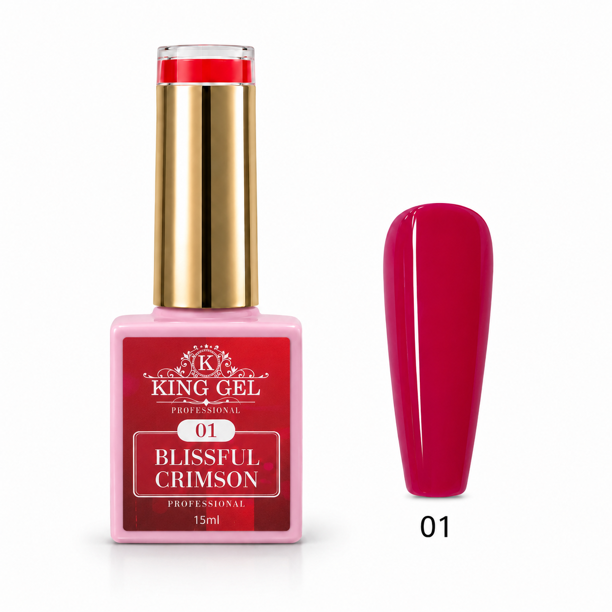 12 Gel Colors Blissful Crimson Collection - KingGel Brand shade 1