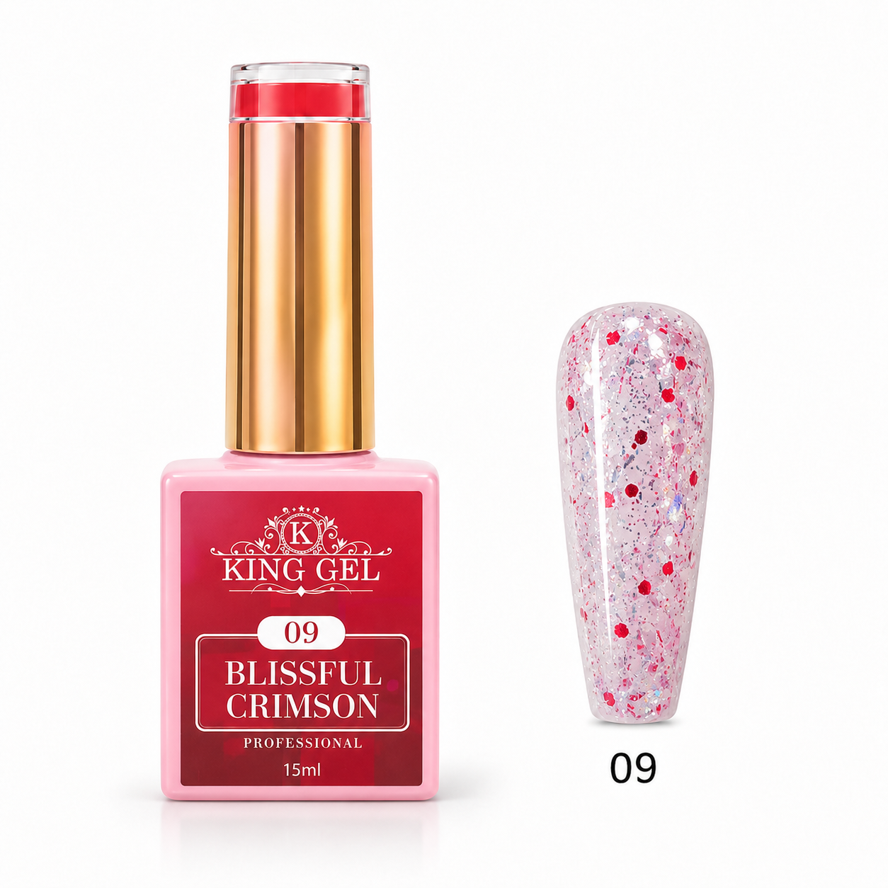 12 Gel Colors Blissful Crimson Collection - KingGel Brand shade 9