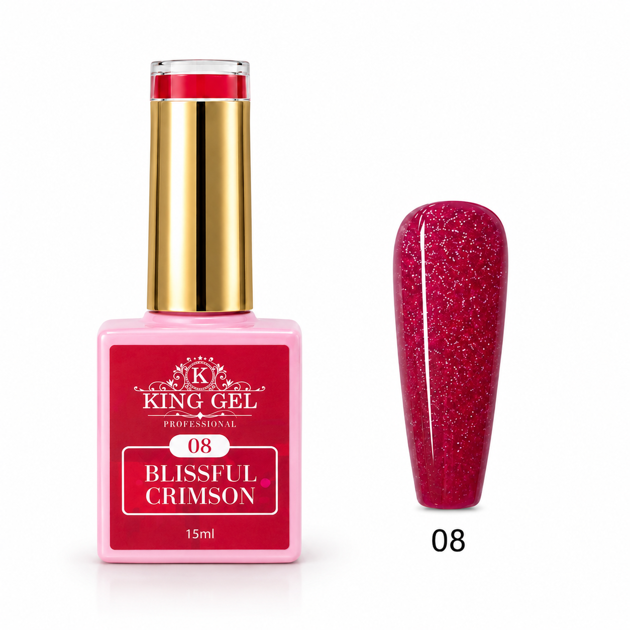 12 Gel Colors Blissful Crimson Collection - KingGel Brand shade 8